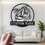 Insegna in metallo personalizzata con bradipo | Decorazione LED della giungla su misura | Regalo unico per amanti degli animali per cameretta o camera da letto