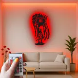 Cartel de Jugador de Fútbol Personalizado de Metal | Arte Mural LED para Habitación de Adolescentes | Nombre y Número Personalizados de Atleta | Decoración para Man Cave de Fanático del Deporte