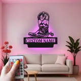 Custom Cowboy Boot Led Light Metal Wall Art Western Gift for Ranchers Rustic Farmhouse Decor