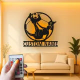Panneau LED Personnalisé Joueur de Football | Décoration Murale en Métal Personnalisée | Décor & Cadeau pour Athlète