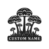 Psychedelic Mushroom LED Sign | Custom Metal Wall Art | Personalized Nature Decor for Bedroom | Fungi Lover Gift