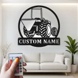 Insegna in metallo LED personalizzata per trattori - Regalo per agricoltori, decorazione per fattoria