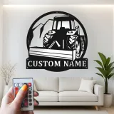 Cartel de metal LED de tractor personalizado Regalo para agricultores Decoración rústica para el hogar o granero