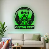 Décoration murale en métal LED personnalisée - Maison en pain d'épice
