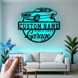 Insegna in metallo LED personalizzata per auto classiche regalo per appassionati di auto decorazione per garage