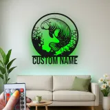 Arte da Parete Manatee in Metallo Personalizzata | Insegna LED per Mucca di Mare | Decorazione Nautica per Amanti dell'Oceano