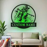 Cartel LED de Bombero Personalizado | Arte Mural de Metal Personalizado | Decoración de Estación de Bomberos y Regalo de Héroe | Lazer Dizayn Co
