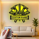 Custom Carpenter Tools Led Light Metal Wall Art Personalized Gift for Woodworkers Workshop Decor 3