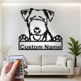 Custom Dog Led Light Metal Wall Art Personalized Pet Parent Gift Living Room Decor for Dog Lovers 4
