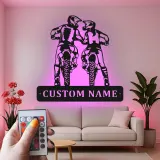 Personalisierte LED-Beleuchtung Metall-Wandkunst für Motocross-Fahrer – Geschenk für Dirtbike-Enthusiasten, Garage oder Man Cave Dekor
