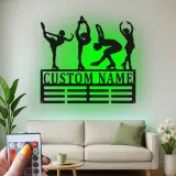 Cartel de metal LED personalizado de patinadora artística - Regalo personalizado para entusiastas del patinaje, decoración de dormitorio o estudio