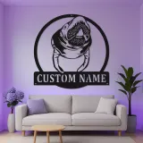 Manatee LED Metal Wall Art | Personalized Sea Cow Name Sign | Custom Nautical Decor for Beach House & Ocean Lovers