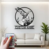 Décoration murale en métal personnalisée Oiseau en Vol avec rétroéclairage LED Cadeau pour amoureux de la nature Décor de chambre ou de salon