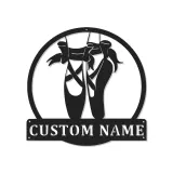 Custom Ballet Shoes Led Light Metal Wall Art Dancer Gift for Ballet Lovers Dance Studio Decor
