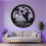 Panneau métallique personnalisé pour golfeur | Décoration murale LED pour bureau et maison | Cadeau personnalisé pour amateur de golf | Déco de man cave