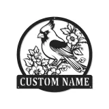 Custom Cardinal Bird Led Light Metal Wall Art Personalized Nature Lover Gift Living Room or Garden Decor 2