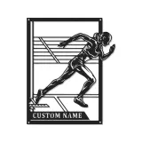 Cartel de metal personalizado con luz LED de corredor, regalo para atletas, decoración deportiva para gimnasio o hogar