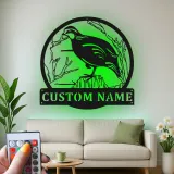 Cartel de metal personalizado de codorniz de California | Arte mural iluminado con LED de vida silvestre | Decoración personalizada para cabañas | Regalo rústico para el hogar