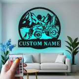 Custom Tractor Led Light Metal Wall Art Personalized Farmer Gift Rustic Farmhouse Decor