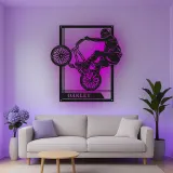 Custom BMX Rider Led Light Metal Wall Art Personalized Gift for Cyclists Garage or Bedroom Decor