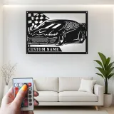 Personalized Race Car LED Sign | Custom Metal Wall Art for Garage | Gift for Car Enthusiast | Racing Decor