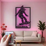 Personalisierte Snowboarder LED-Schild | Individuelle Metall-Wandkunst | Jugendzimmer Snowboard-Dekor | Geschenk für Wintersportler