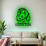 Cartel de metal LED personalizado para perros, regalo para amantes de los perros, decoración de salón o habitación de mascotas