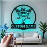 Custom Fairy Mushroom Led Light Metal Wall Art Enchanting Gift for Nature Lovers Bedroom or Nursery Decor