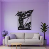 Cartel de metal LED de soldado femenino | Decoración patriótica personalizada | Cartel de nombre militar personalizado | Regalo para veteranos