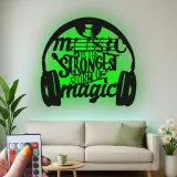 Cartel de metal LED con cita musical, regalo para amantes de la música, decoración para dormitorio o estudio