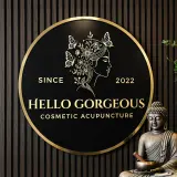 Custom Round Acrylic & Metal Salon Logo Sign | Personalized Business Name Signage for Spa & Beauty Studio Decor