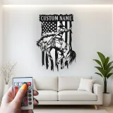 Cartel de metal LED personalizado de vaquero de rodeo decoración occidental regalo para él decoración rústica de cueva de hombre o bar