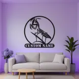 LED-Metall-Wandkunst mit Gottesanbeterin | Personalisierte Insekten-Schild | Biophiles Dekor für Zuhause & Garten | Geschenk für Naturfreunde