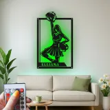 Personalisierte Cheerleader LED-beleuchtete Metall-Wandkunst – Geschenk für Cheer-Teamzimmer oder Spielzimmer-Deko