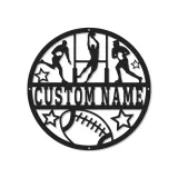 Insegna LED football personalizzata | Decorazione murale in metallo | Arredo per cameretta ragazzi e regalo per atleta
