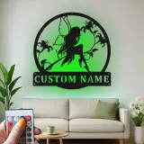 Cartel LED de hada personalizado | Arte mural de metal con nombre personalizado | Decoración mágica para guardería y habitación de niña | Regalo encantador de jardín encantado