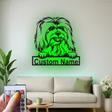 Cartel de metal LED personalizado de Shih Tzu para regalo de amante de perros, decoración de mascotas en el salón 1