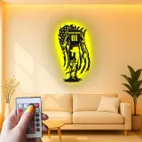 Cartel de Jugador de Fútbol Personalizado de Metal | Arte Mural LED para Habitación de Adolescentes | Nombre y Número Personalizados de Atleta | Decoración para Man Cave de Fanático del Deporte