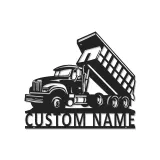 Cartel de metal LED de camión volquete personalizado, regalo para entusiastas de camiones, decoración para garaje u oficina 1