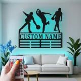 Custom Bowling Player Led Light Metal Wall Art Personalized Gift for Bowlers Game Room Sports Decor 2