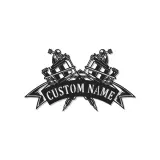 Insegna LED per macchina per tatuaggi personalizzata | Arte da parete in metallo personalizzata per studi di tatuaggi | Decorazione retroilluminata per pistola d'inchiostro
