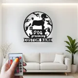 Insegna in metallo LED personalizzata per toelettatura di cani - Regalo per toelettatori - Decorazione per salone