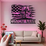 Custom Forklift Metal Sign with LED | Personalized Industrial Wall Art | Warehouse & Garage Decor | Gift for Operator