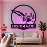Insegna in metallo personalizzata con Axolotl e luce LED regalo unico per amanti degli anfibi decorazione per camera da letto o ufficio