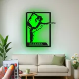 Gymnastics LED Metal Sign | Custom Name Wall Art for Girls Room | Personalized Gymnast Gift Light