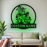 Custom Farmhouse Chicken Led Light Metal Wall Art Personalized Gift for Farmers Rustic Kitchen or Barn Decor