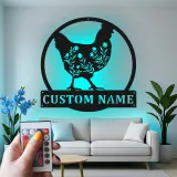Cartel de metal LED Silueta de Pollo Personalizado Regalo de Granja Decoración de Cocina o Jardín