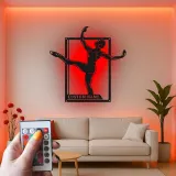 Décoration murale en métal personnalisée Danseuse de ballet avec rétroéclairage LED Cadeau pour danseurs Décor de studio ou de chambre