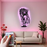 Cartel de Jugador de Fútbol Personalizado de Metal | Arte Mural LED para Habitación de Adolescentes | Nombre y Número Personalizados de Atleta | Decoración para Man Cave de Fanático del Deporte