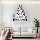 Personalisierte Metall-Wandkunst Nymphensittich | LED Hinterleuchtetes Papageienschild | Individuelles Haustiergedächtnis | Vogel-Liebhaber Dekoration